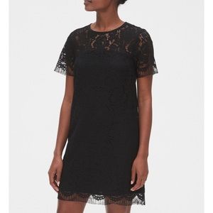 Gap Black Lace Shift Dress